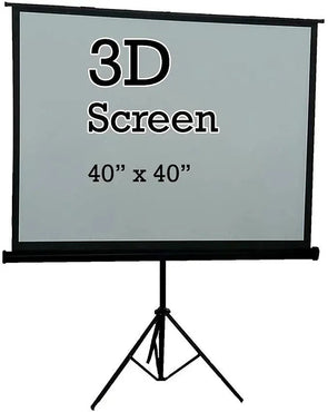 Linear Polarized 3D Projection Screen - Portable Tripod Stand - 40" x 40" - vintage 3dstereo 