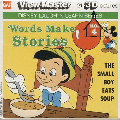 Words Make Stories - View-Master Vintage 3 Reel Packet - vintage - (K9-G6) Packet 3Dstereo 