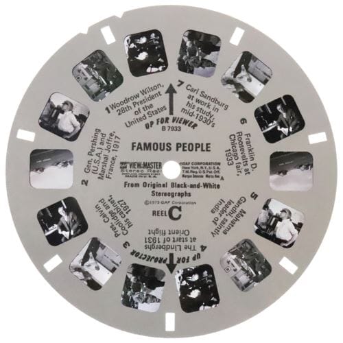 Famous People - View-Master - 3 Reel Packet - 1970s - Vintage - (PKT-B793-G5mint) 3dstereo 