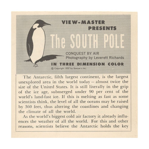 5 ANDREW - The South Pole - View-Master 3 Reel Packet - 1957 - vintage - S3 Packet 3dstereo 