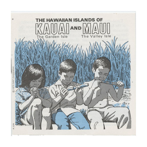 5 ANDREW - Kauai and Maui - View-Master 3 Reel Packet - 1974 - vintage - A128-G3B Packet 3dstereo 