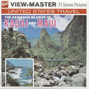 5 ANDREW - Kauai and Maui - View-Master 3 Reel Packet - 1974 - vintage - A128-G3B Packet 3dstereo 