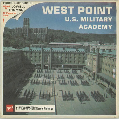 West Point U.S. Military Academy - View-Master 3 Reel Packet - 1960s Views - Vintage - (PKT-A665-G1A) Packet 3dstereo 