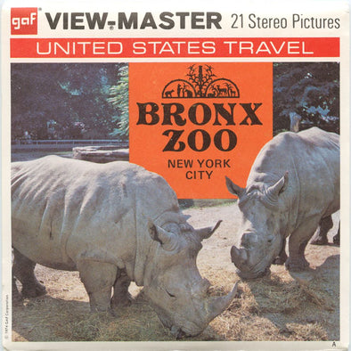Bronx Zoo - View-Master 3 Reel Packet - 1974 - vintage - A667-G3A Packet 3dstereo 