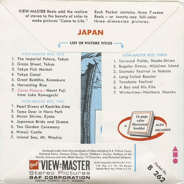 5 ANDREW - Japan - View-Master 3 Reel Packet - vintage - B262-G3A Packet 3dstereo 