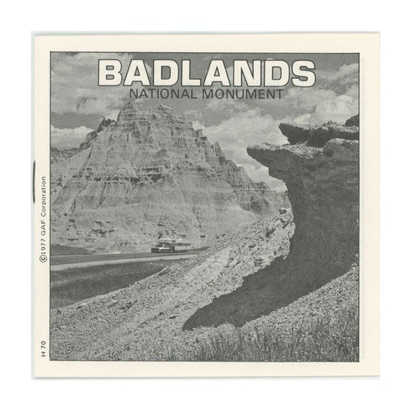 Badlands National Monument - View-Master 3 Reel Packet - 1970s views - vintage - (ECO-H70-G5) Packet 3dstereo 