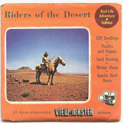 4 ANDREW - Riders of the Desert - View-Master 3 Reel Packet - vintage - S3 Packet 3dstereo 