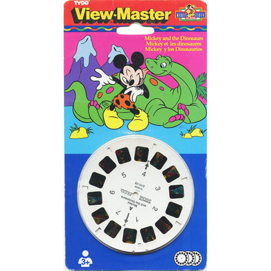 5 ANDREW - Mickey and the Dinosaurs - View-Master 3 Reel Set on Card - NEW - 3157 VBP 3dstereo 