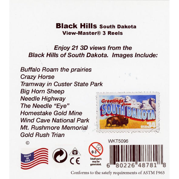 Black Hills of South Dakota - View-Master 3 Reel Set - AS NEW - 5096 WKT 3dstereo 