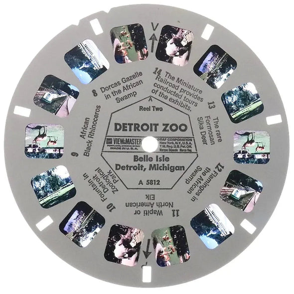 Detroit Zoo - View-Master 3 Reel Packet - 1960s - vintage - (A581-G1A) Packet 3Dstereo.com 