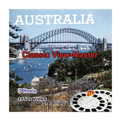 Australia - Sydney , Great Barrier Reef, Kangaroo Hunt - 3 Classic ViewMaster Vintage 3D Reels CREL 3dstereo 