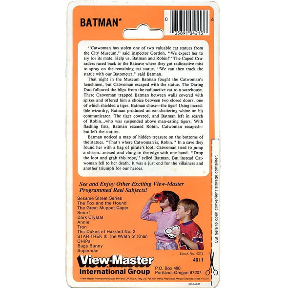 Batman - "The Purr-fect Crime" - View-Master 3 Reel Set on Card - NEW - (VBP-4011) VBP 3dstereo 