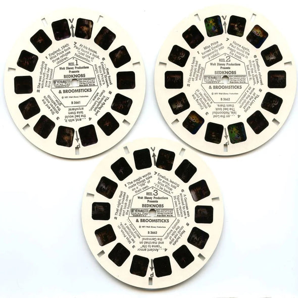 Bedknobs and Broomsticks - View-Master 3 Reel Packet - Vintage - 1970s- (ECO-B366-G3A) Packet 3Dstereo 