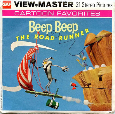 Beep Beep The Road Runner - View-Master 3 Reel Packet - vintage - (ECO-B538-G3A) Packet 3Dstereo 