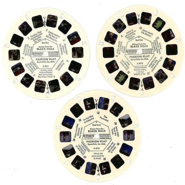 Black Hills Passion Play - View-Master 3 Reel Packet - 1960s - Vintage - (ECO-A491-G1A) Packet 3Dstereo 