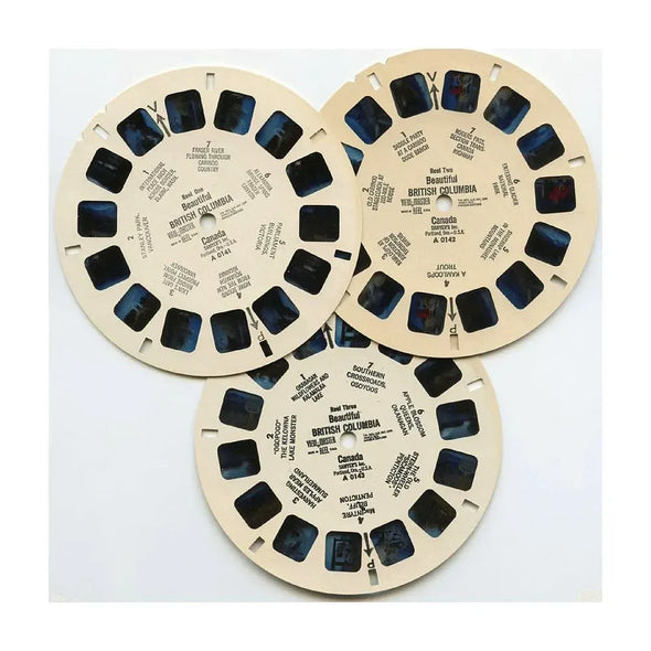 British Columbia - Canada - View-Master Vintage - 3 Reel Packet - 1960s views - A014 Packet 3dstereo 
