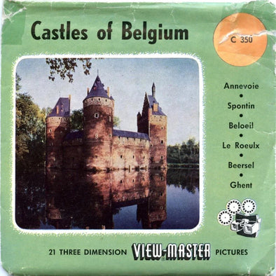 Castles of Belgium - View-Master 3 Reel Packet - 1950s Views - Vintage - (ECO-C350-BS4) Packet 3Dstereo 