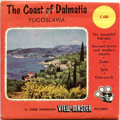 Coast of Dalmatia - View-Master 3 Reel Packet - 1950s views - vintage - (PKT-C680-BS4) Packet 3dstereo 