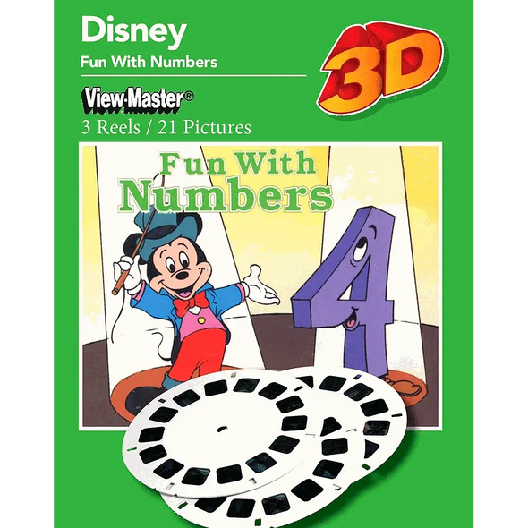 Disney Fun with Numbers - View-Master 3 Reel Set - NEW - 5274 WKT 3dstereo 