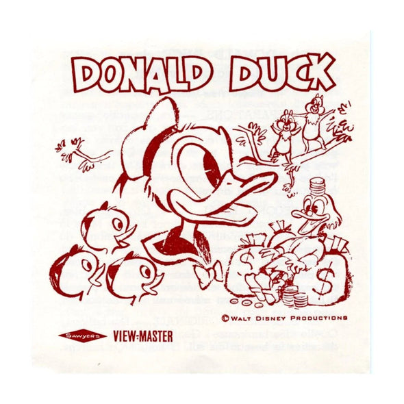 Donald Duck - View-Master 3 Reel Packet - 1960s Views - Vintage - (PKT-B525F-BS5) Packet 3dstereo 