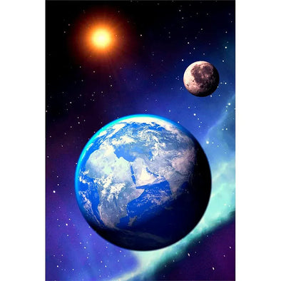 EARTH FROM SPACE - 3D Magnet for Refrigerator, Whiteboard, Locker MAGNET 3dstereo 