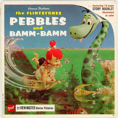Flintstones Pebbles and Bamm-Bamm - View-Master 3 Reel Packet - vintage - (PKT-B520-G1A) Packet 3Dstereo 