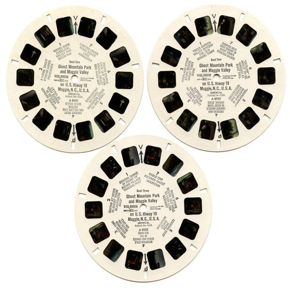 Ghost Mountain Park and Maggie Valley - View-Master 3 Reel Packet - 1960s Views - Views - (ECO-A892-S5) Packet 3dstereo 