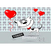Happy Birthday - Dog - 3D Action Lenticular Postcard Greeting Card- NEW Postcard 3dstereo 