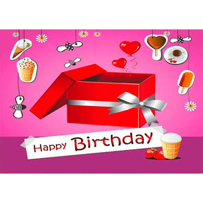 Happy Birthday - Red Box - 3D Action Lenticular Postcard Greeting Card- NEW Postcard 3dstereo 