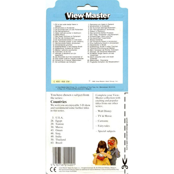 Holland - View-Master 3 Reel Set on Card - (zur Kleinsmiede) - (C400-456-EM) - NEW VBP 3dstereo 