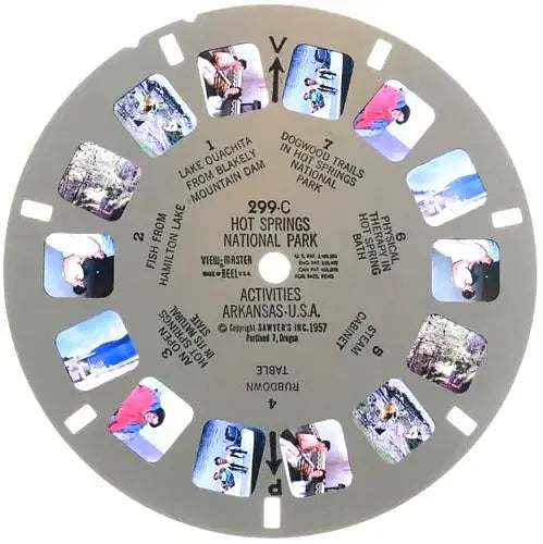 Hot Spring National Park - View-Master 3 Reel Packet - 1957 - vintage - (A441-S6) Packet 3dstereo 