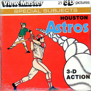 Houston Astros - View-Master 3 Reel Packet - 1980s - Vintage - (PKT-L18-V1m) Packet 3Dstereo 