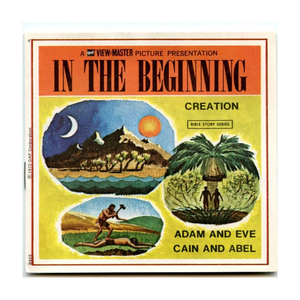 In the Beginning - View-Master- Vintage - 3 Reel Packet - 1970s views ( PKT- B855-G3A ) Packet 3dstereo 