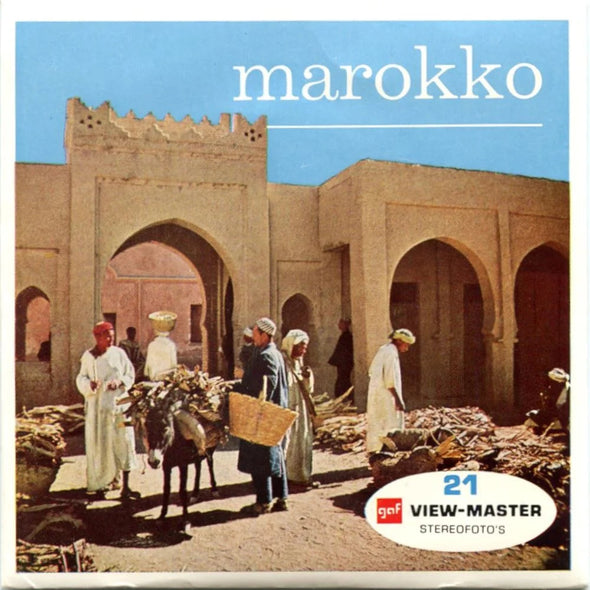 Marokko - Morocco - View-Master 3 Reel Packet - 1970s Views - Vintage - (zur Kleinsmiede) - (C719N-BGO) Packet 3dstereo 