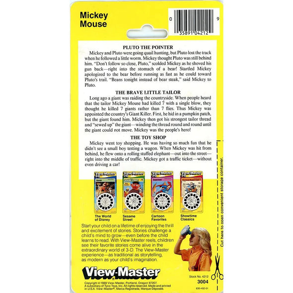 Mickey Mouse - View-Master 3 Reel Set on Card - NEW - (VBP-3004) VBP 3dstereo 