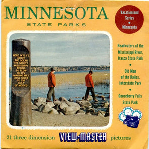 Minnesota State Parks - View-Master 3 Reel Packet - 1950s Views - Vintage - (ECO-MINN-S3) Packet 3dstereo 