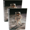 MOONWALK - Two (2) Notebooks with 3D Lenticular Covers - Unlined Pages - NEW Notebook 3Dstereo.com 