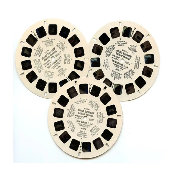 Mount Rushmore National Memorial - The Four Presidents - View-Master 3 Reel Packet - 1960s views- vintage - (ECO-A487-S5-a) 3Dstereo 