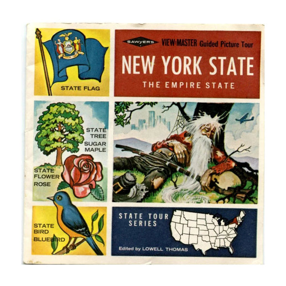 New York - Map - View-Master - Vintage - 3 Reel Packet - 1960s views (PKT-A650-S6) Packet 3dstereo 