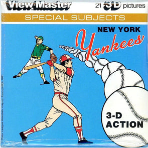 New York Yankees - View-Master 3 Reel Packet - 1980s - Vintage - (PKT-L20-V1m) Packet 3Dstereo 