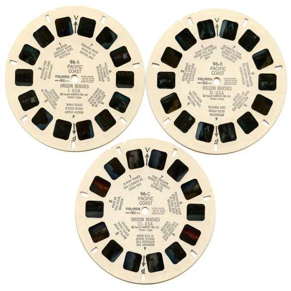 Pacific Coast - View-Master 3 Reel Packet - 1950s Views - Vintage - (ECO-PA-CO-S3) Packet 3dstereo 