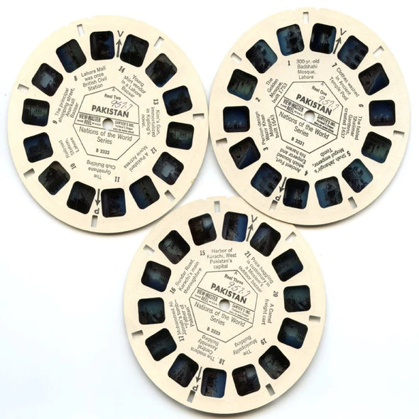 Pakistan - View-Master - Vintage 3 Reel Packet - 1960s views ( ECO-B233-S6 ) Packet 3dstereo 