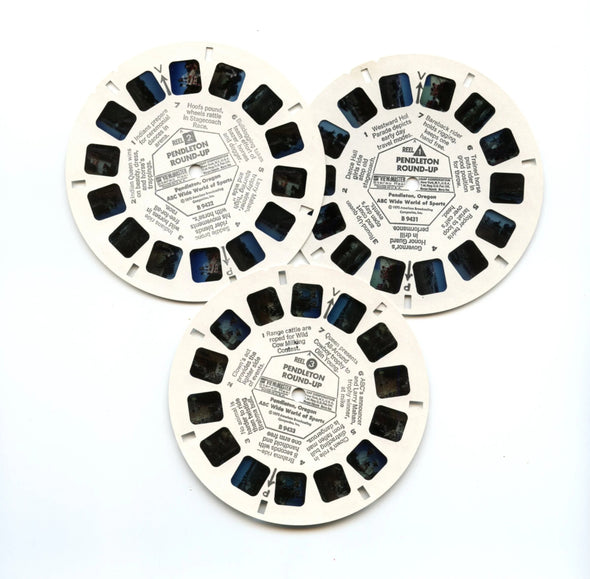 Pendleton Round - up Wild West Rodeo - View-Master- Vintage - 3 Reel Packet - 1970s views (ECO-B943-G1A) Packet 3dstereo 