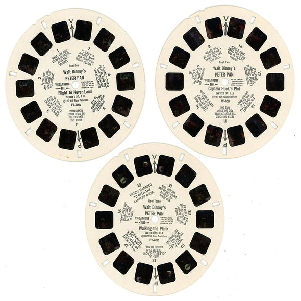 Peter Pan - View-Master 3 Reel Packet - 1960s - Vintage - (ECO-B372-S5) Packet 3Dstereo 