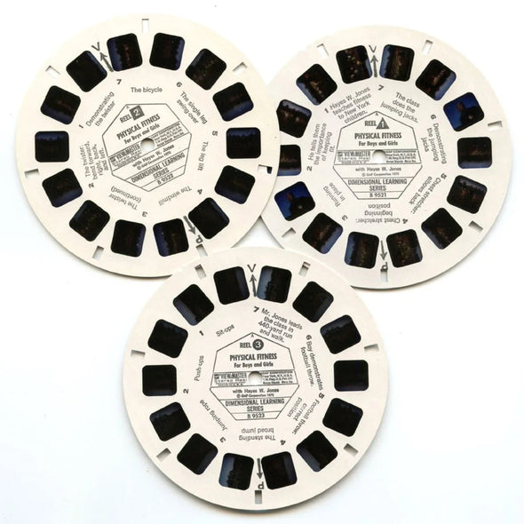 Physical Fitness - View-Master- Vintage - 3 Reel Packet - 1970s views ( ECO-B952-G1) Packet 3dstereo 