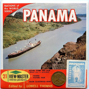 Panama (Coin & Stamp) - View-Master - Vintage - 3 Reel Packet - 1960s views- (PKT-B025-S6sc) Packet 3Dstereo 