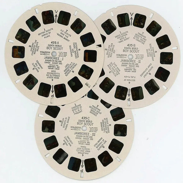 8th World Boy Scout Jamboree - Canada - View-Master - Vintage - 3 Reel Packet - 1950s views - (PKT-BSCOUT-S3D) Packet 3dstereo 