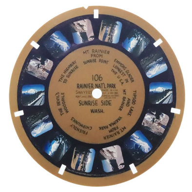 Rainier Nat'l Park - View-Master Blue Ring Reel - vintage - (BR-106n) Reels 3dstereo 