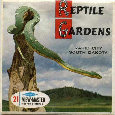 Reptile Gardens - View-Master 3 Reel Packet - 1960s - vintage - (PKT-A488-S6A) Packet 3Dstereo 