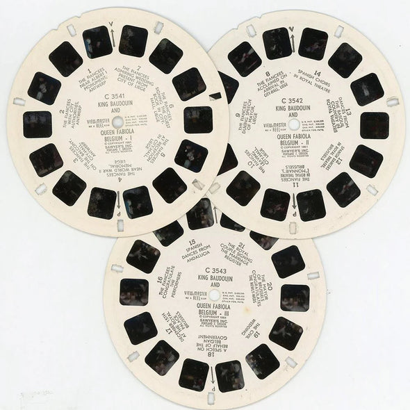 Royal Wedding - Belgium - View-Master 3 Reel Packet - 1960s views - vintage - (PKT-C354-BS5) Packet 3dstereo.com 